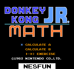 Donkey Kong Jr. Math